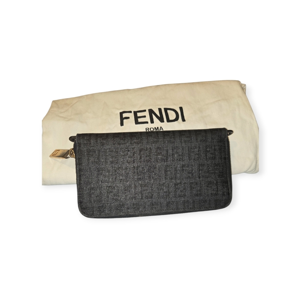 Fendi 2013 Zucchino FF Logo Wallet with some Callouts AS IS